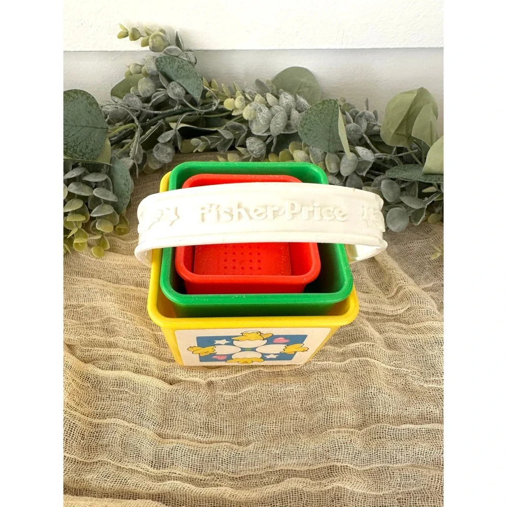 Fisher Price‎ Stacking Blocks vintage nesting activity 1007 1986